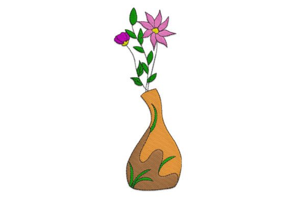 Flower Vase Embroidery